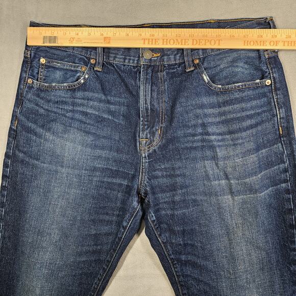 American Eagle Jeans Men 38x29.5 Blue Classic Bootcut Western Denim Dark Wash - Picture 10 of 14